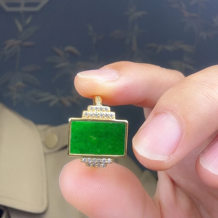 翡翠银S925镶嵌戒指特价