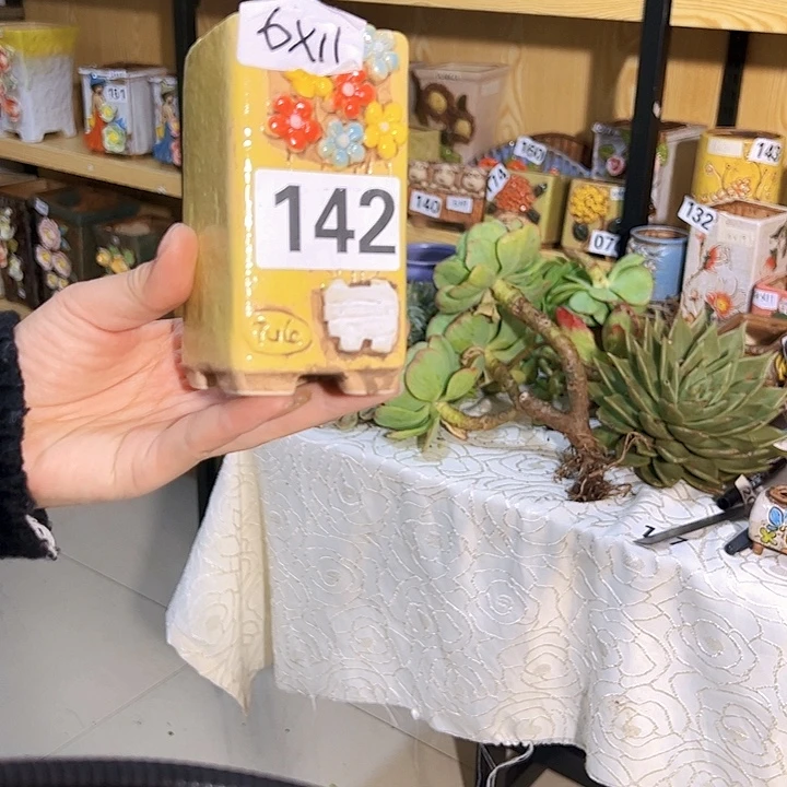 陶瓷多肉花盆满15包邮