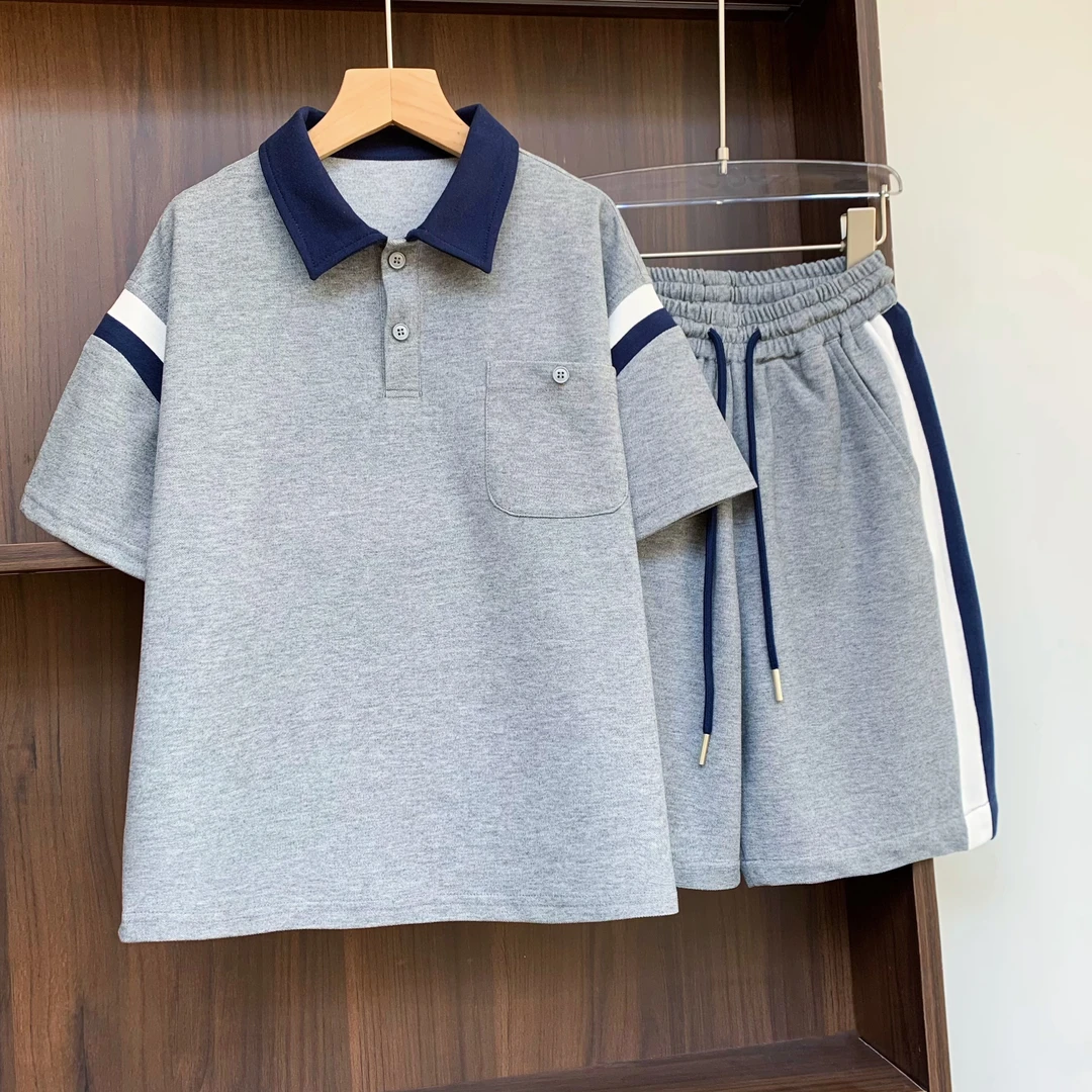 【年中清货】潮童polo翻领休闲套装两件套运动男女童亲子套装YG6800