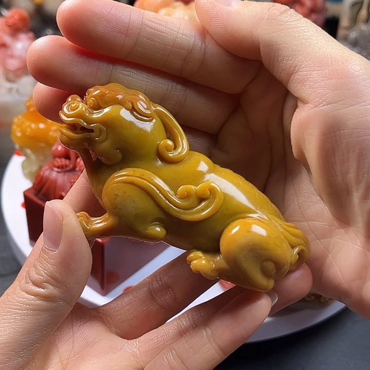 寿山石手把件把玩件