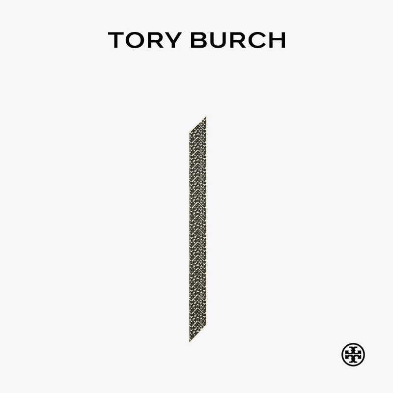 【礼遇】TORY BURCH 汤丽柏琦 T MONOGRAM桑蚕丝长丝巾162980