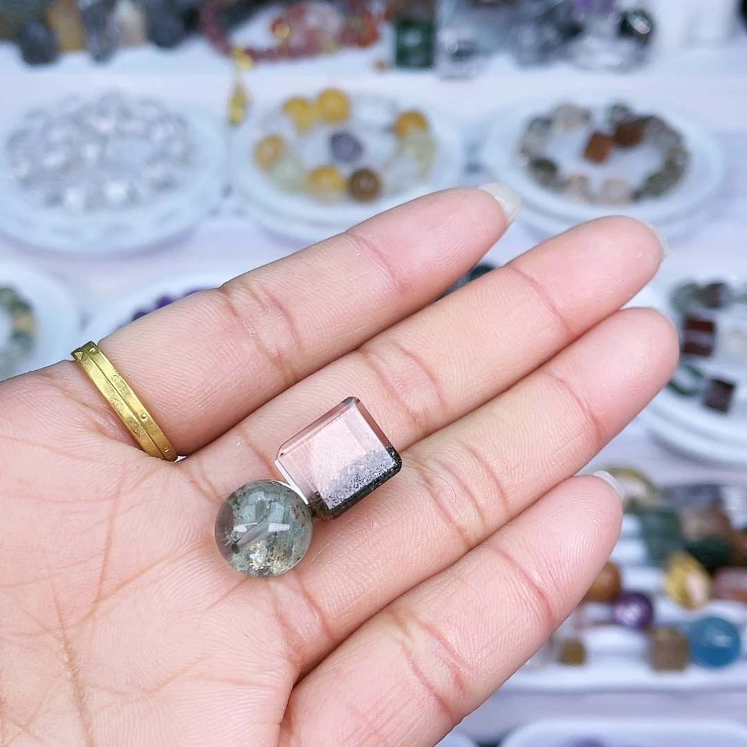 水晶单珠打孔不退不换未镶嵌