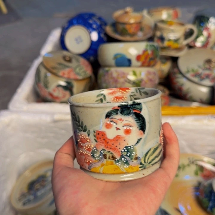 瓷片景德镇陶瓷手工手绘