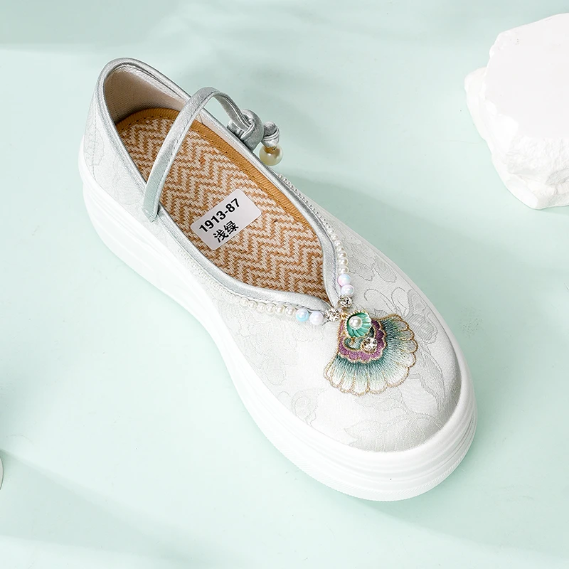 {贝影摇曳}厚底鞋单鞋网红居家百搭厚底1913-87