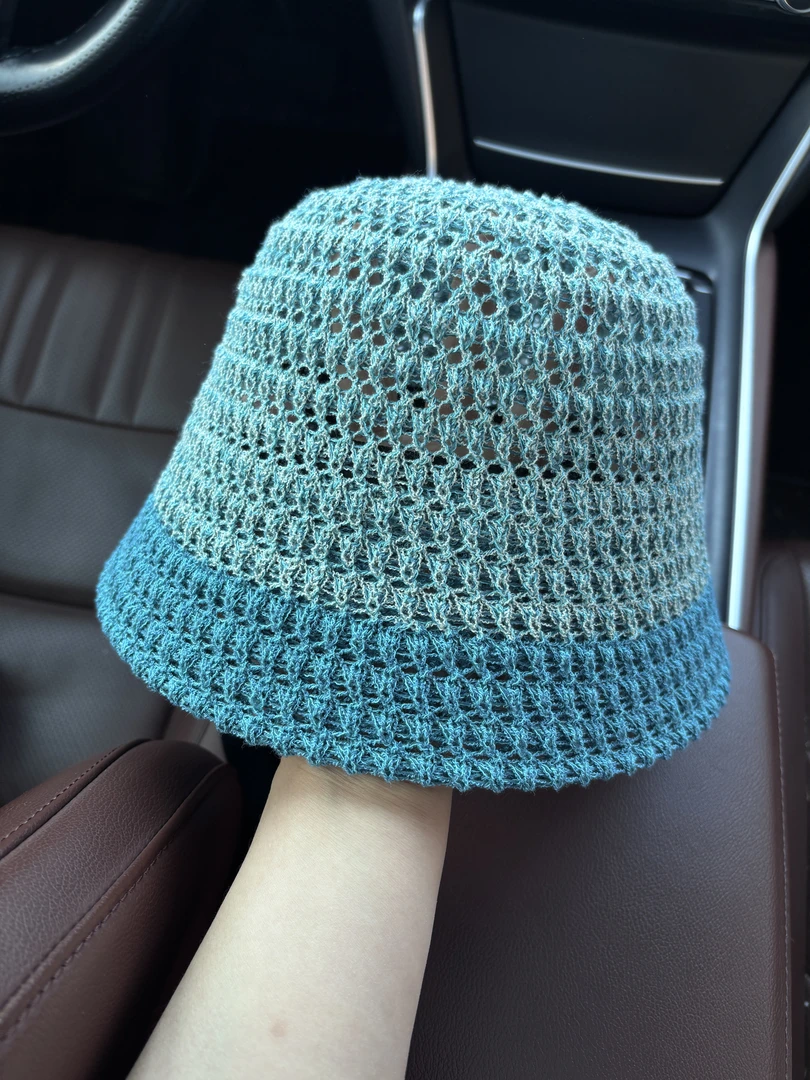 日系镂空防晒渔夫帽子女夏季户外遮阳水桶帽2025新款显脸小太阳帽