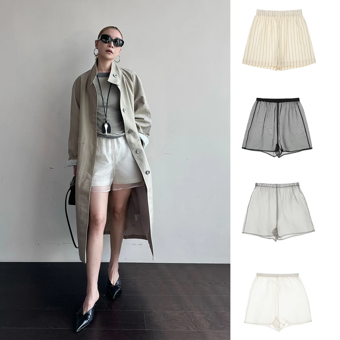 THE MEANING OF 设计师品牌 25春夏 透感宽松短裤 SOLSOL买手店