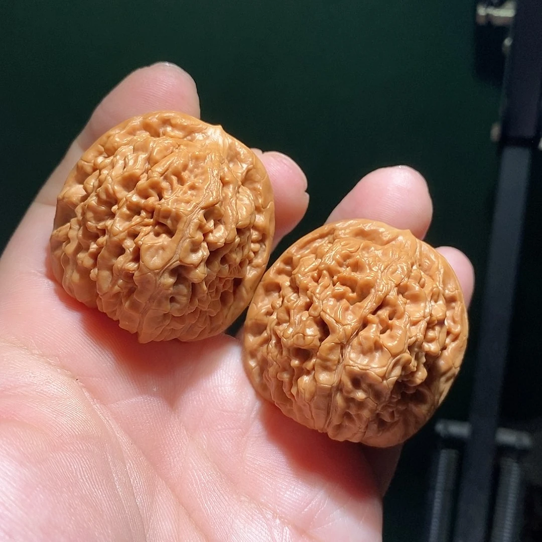 文玩核桃把件40莲花微修