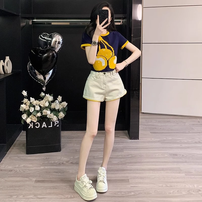 小个子穿搭时尚套装女2025夏新款洋气炸街短袖上衣财阀千金女装