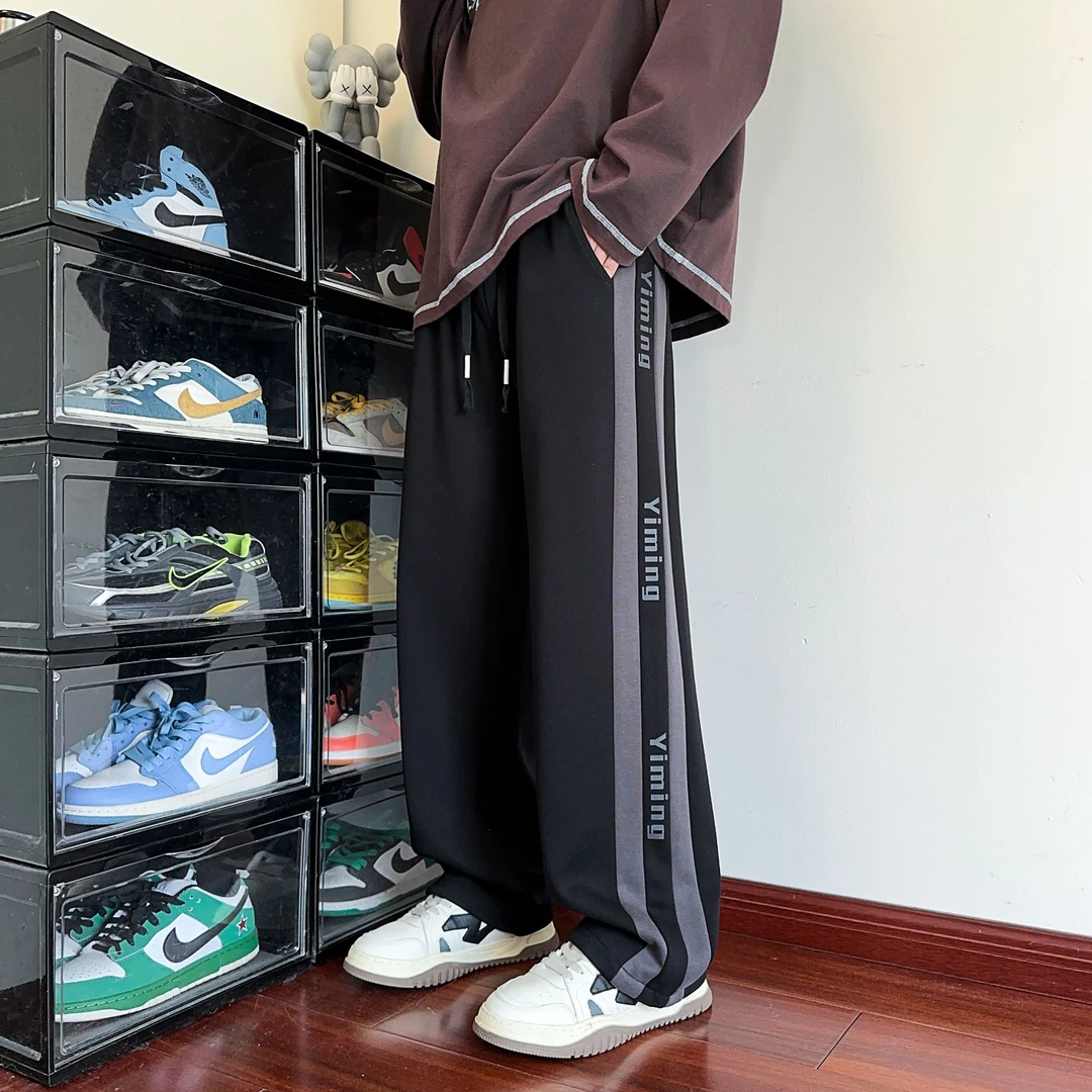 2025年青少年春秋新款简约学生男款潮流宽松百搭裤子休闲卫裤显瘦