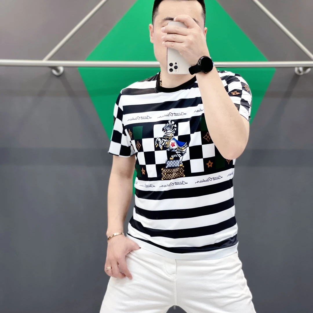 【傲者严选】欧货夏季男士时尚潮流半袖短袖修身高品质休闲圆领T恤