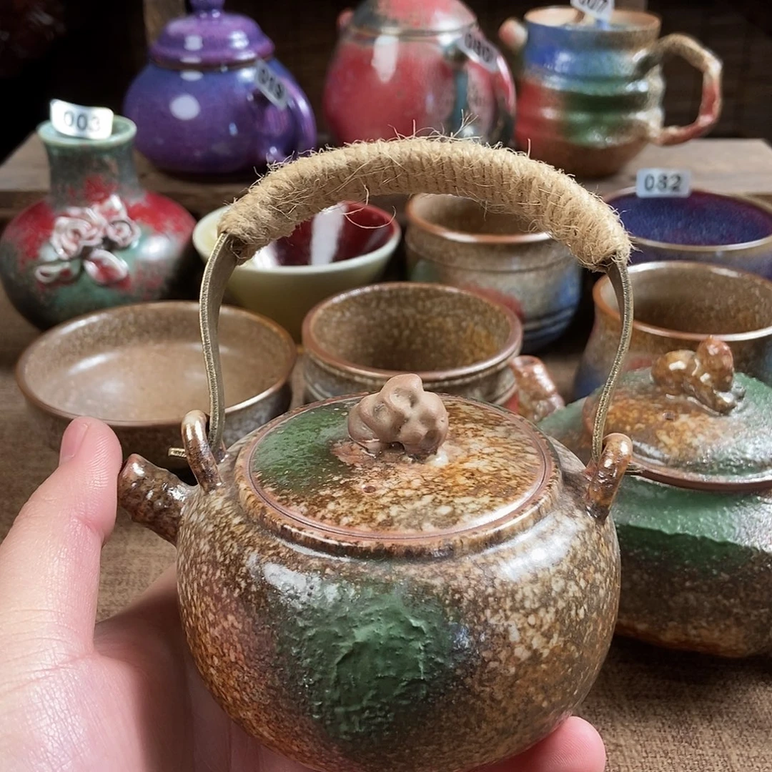 顺***顺瓷片钧瓷茶壶艺术