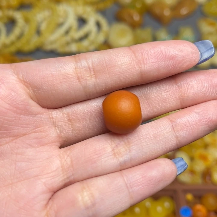 蜜蜡未镶嵌珠宝奇石-109天然蜜蜡浓蜡满蜡老蜡珠子
