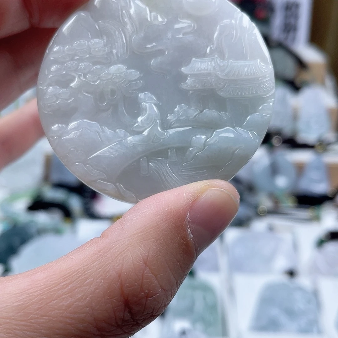 翡翠颈饰未镶嵌0863挂件