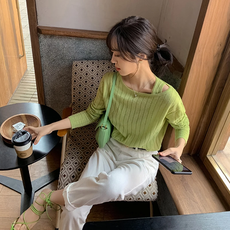 清新针织套头打底衫  MD193053-A