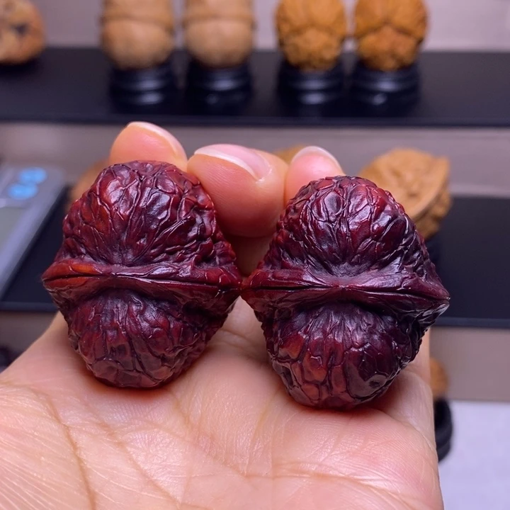 把件文玩核桃红彩元宝41