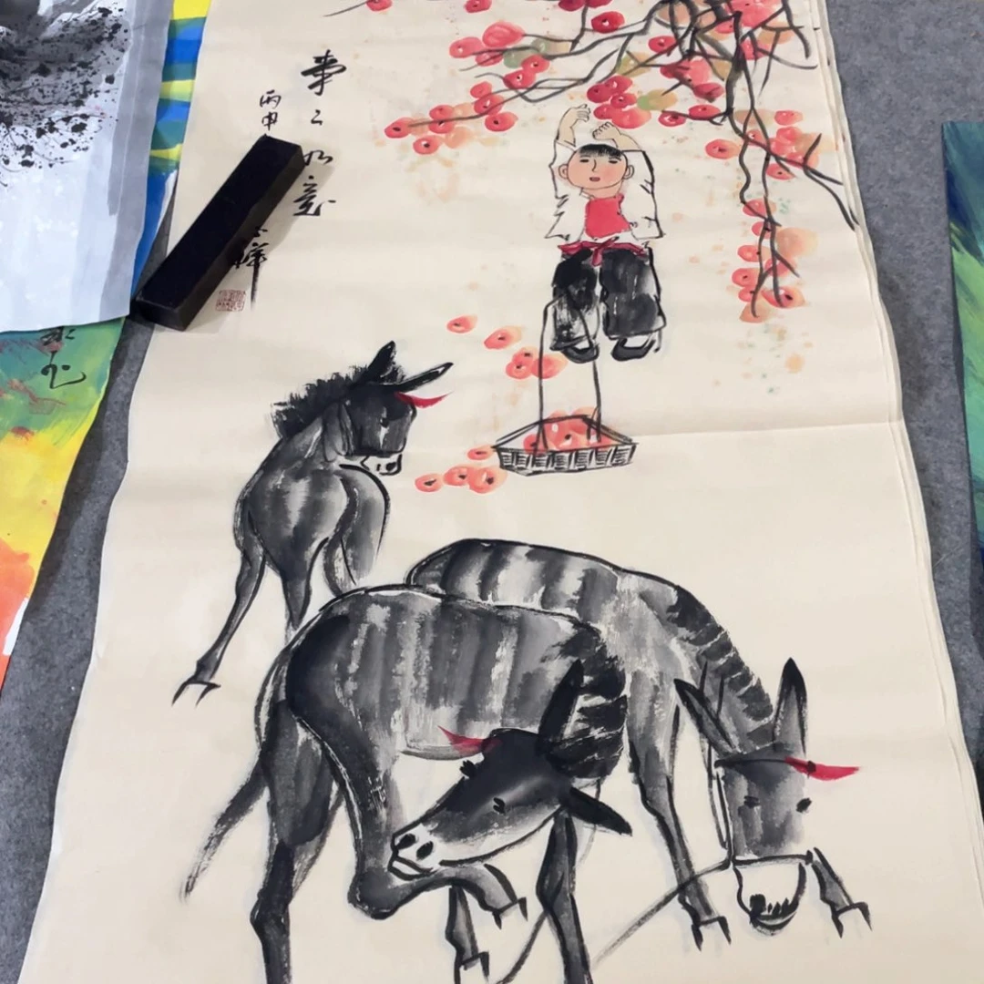 国画国画作品画心一张