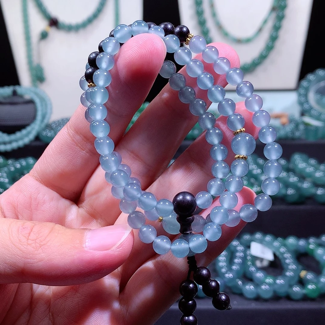 翡翠未镶嵌手链天然a货翡翠项链6