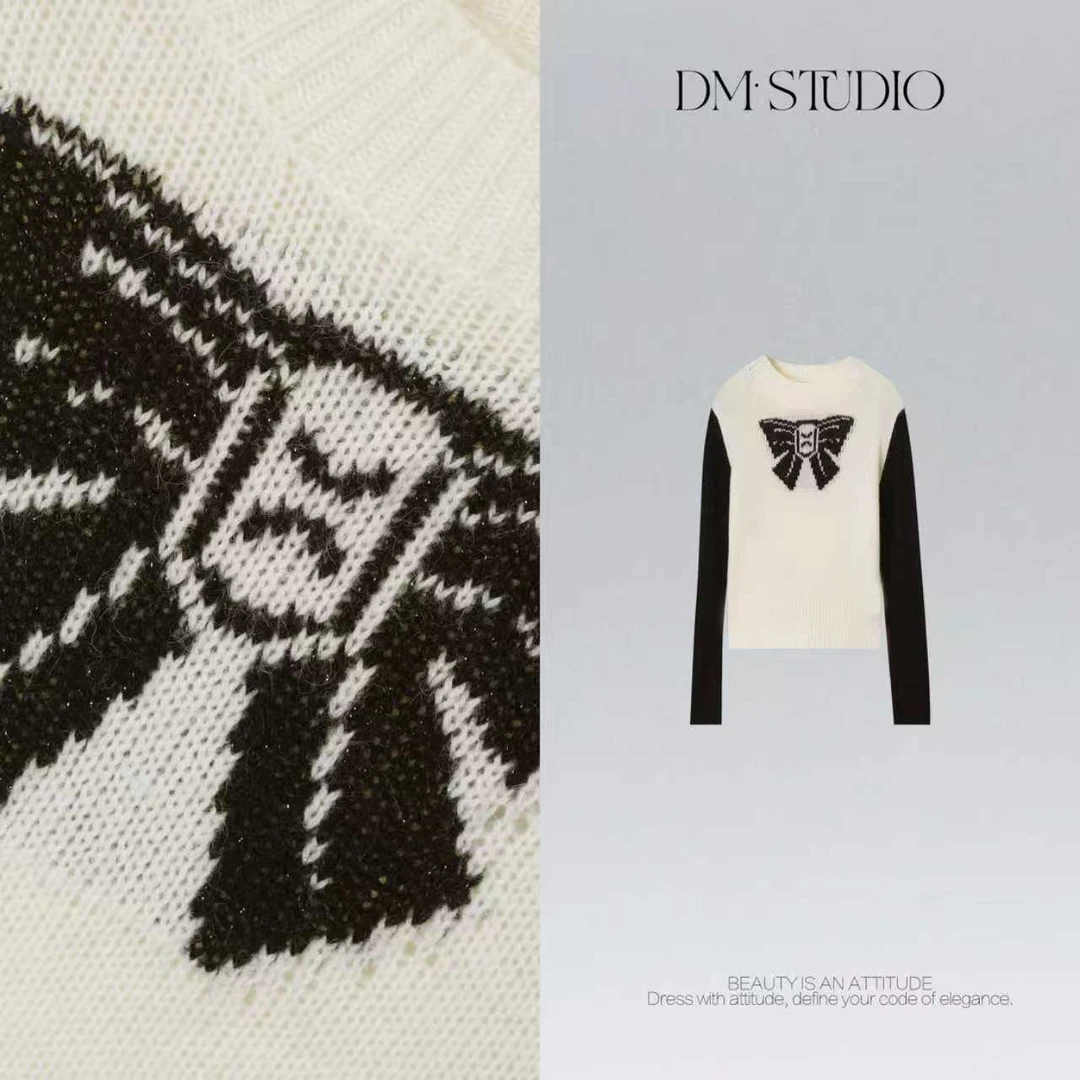 DEDM•STUDIO/气质保暖慵懒减龄撞百搭色针织套头毛衫2511ZZS/5879