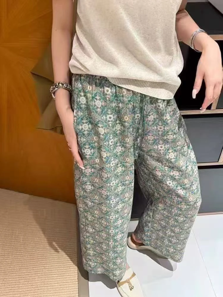 【BAI】高腰复古设计直筒阔腿休闲裤女夏新款32986