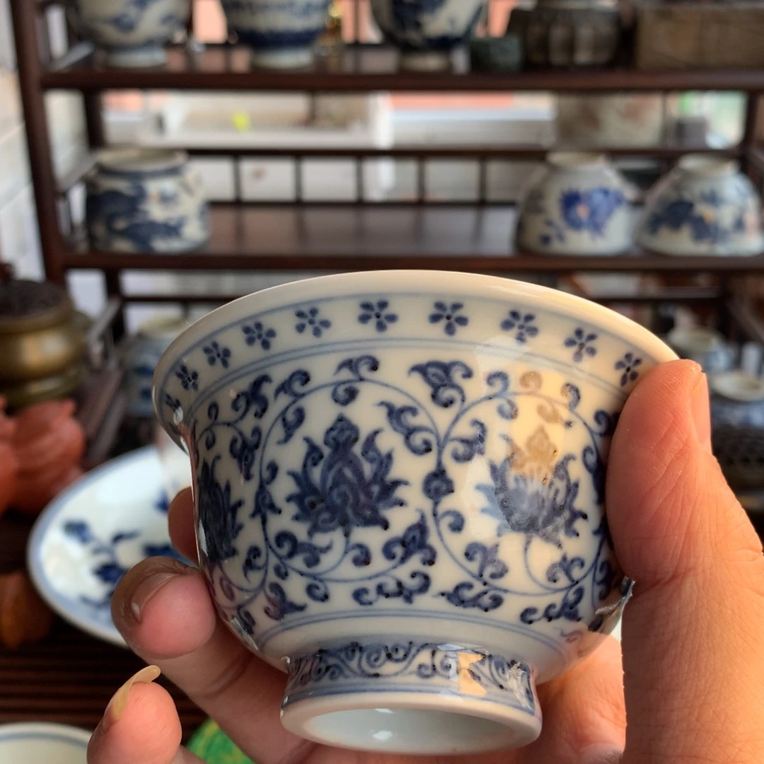 君*笑瓷器杯子缠枝压手