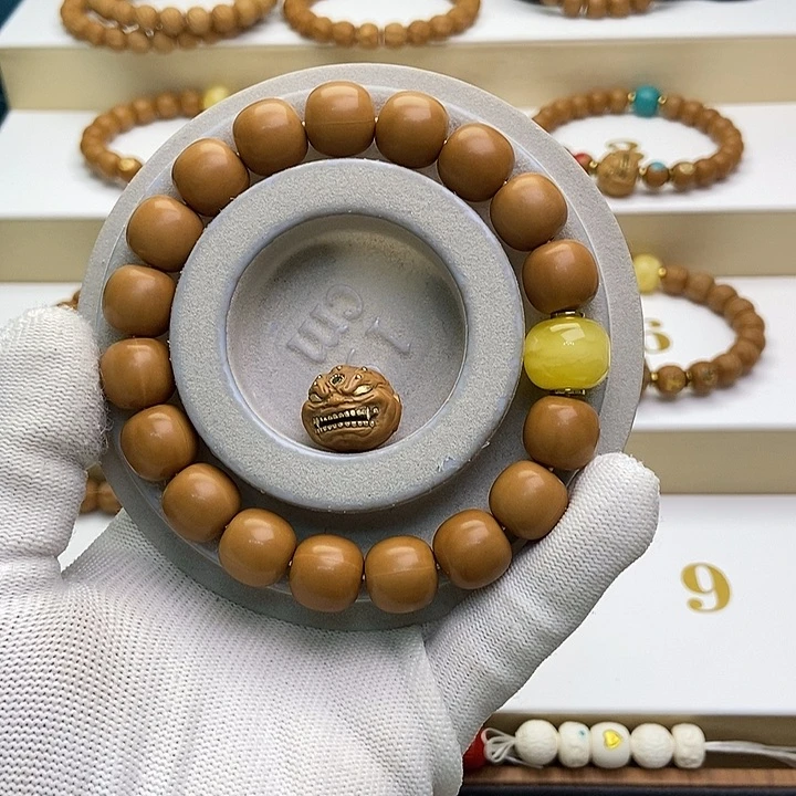 猴头核桃手串濤**歌猴头核桃手串地标单颗定制不退换原 黄