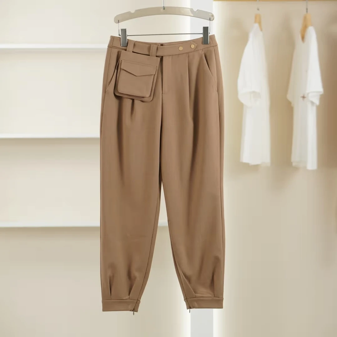 麦迪尚品【H】5041230  宽松束脚休闲裤女装春季品牌撤柜