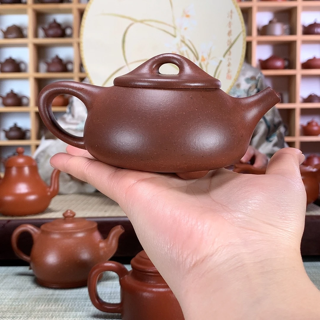 紫砂景舟石瓢紫砂壶手工制作