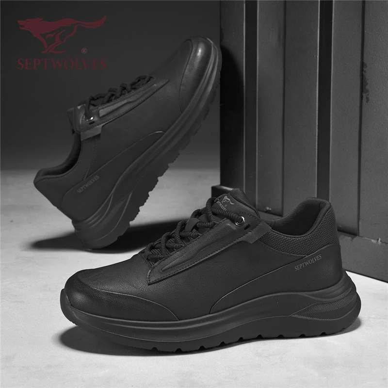 七匹狼男鞋2025新款秋季厚底耐磨防滑运动鞋男上班工作户外休闲鞋