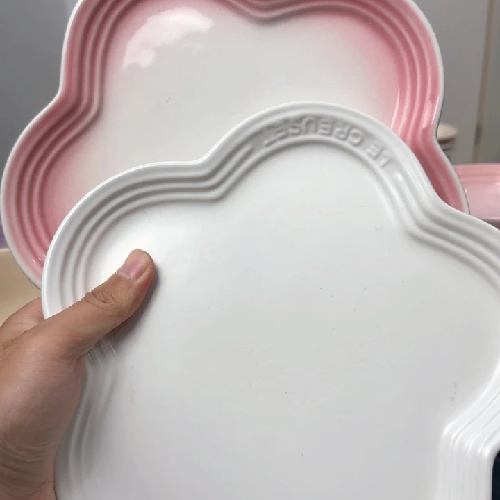 瓷片微瑕2个9英寸花朵平盘