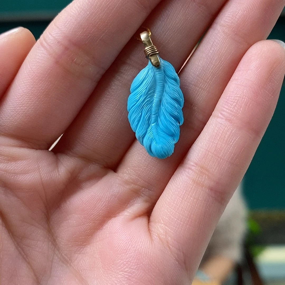 绿松石18K金镶嵌珠宝奇石