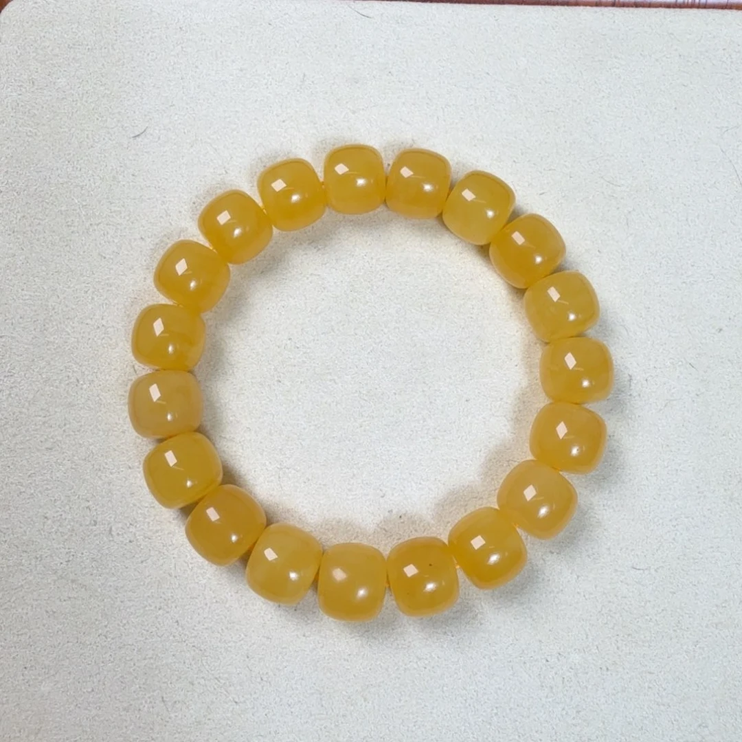 手链蜜蜡未镶嵌12+焦皮料鸡油红浓蜡精工老型手串