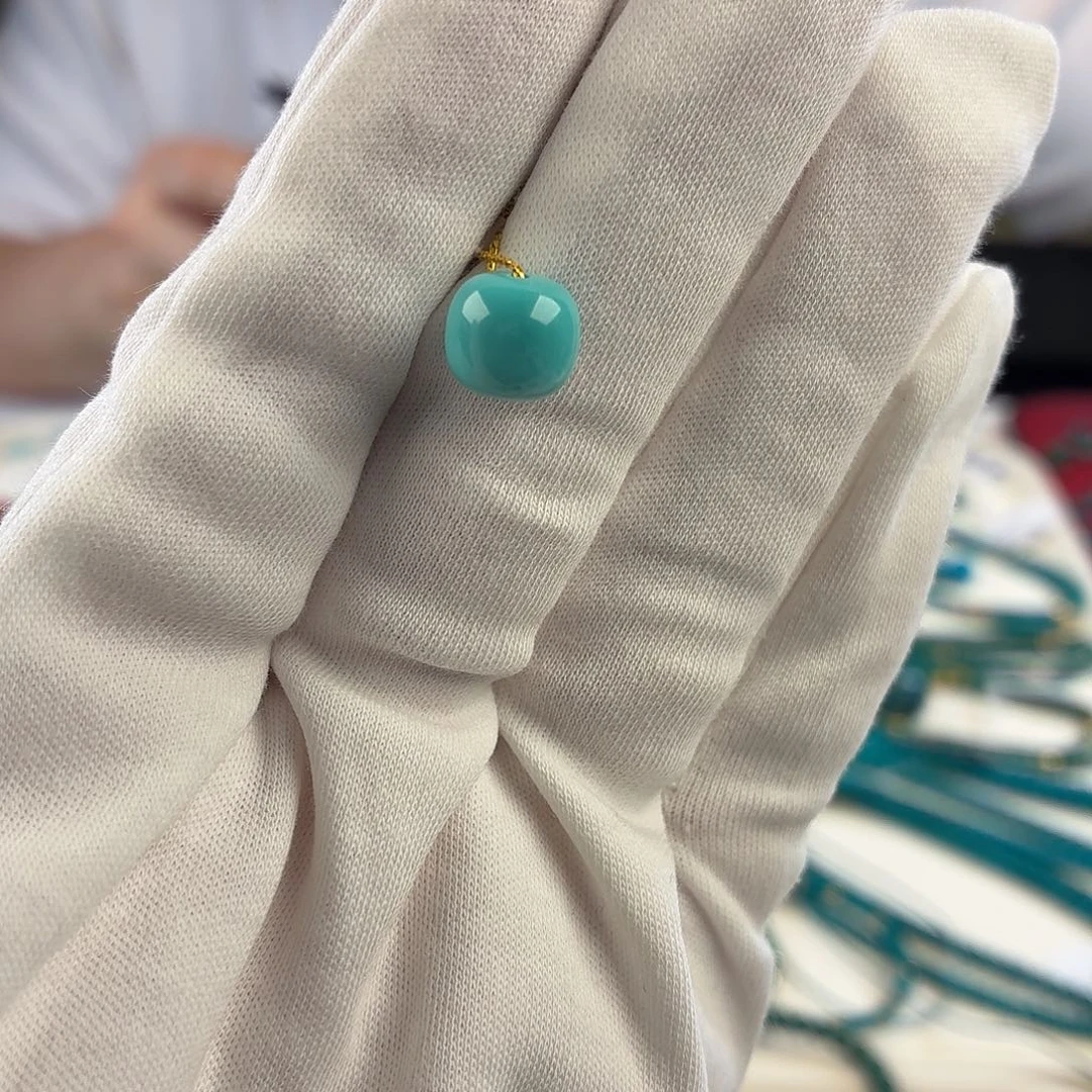 绿松石未镶嵌挂件9mm