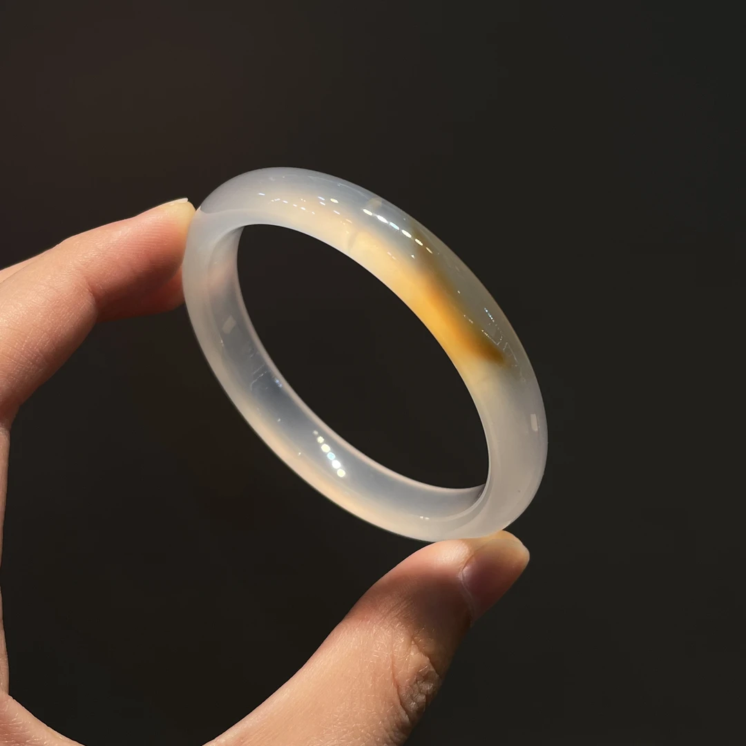 圈口54+正圈白底一口糖飘糖飘纹飘棉-玛瑙