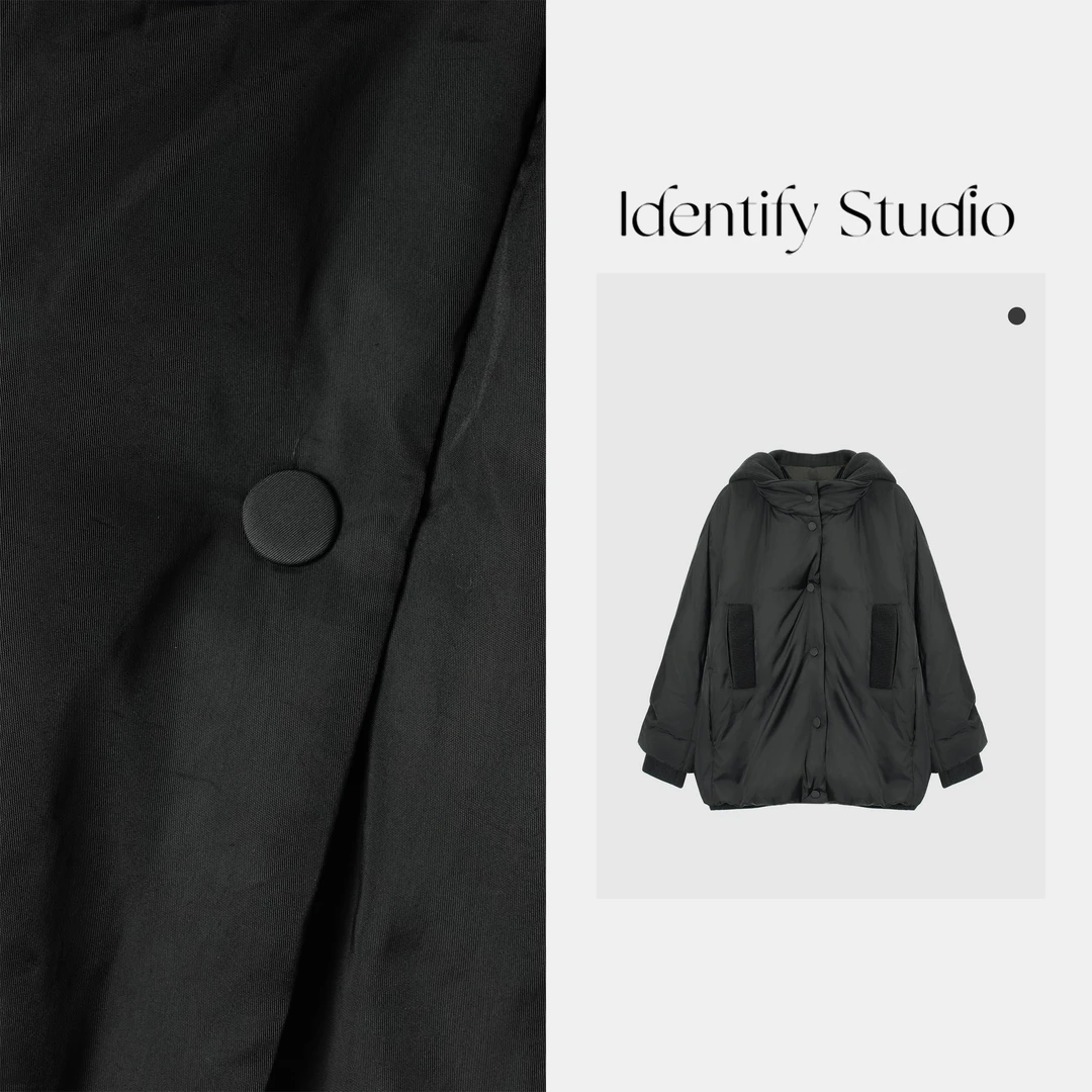 IDENTIFY秋季新款秋冬加厚保暖连帽外套上衣25AWN102120