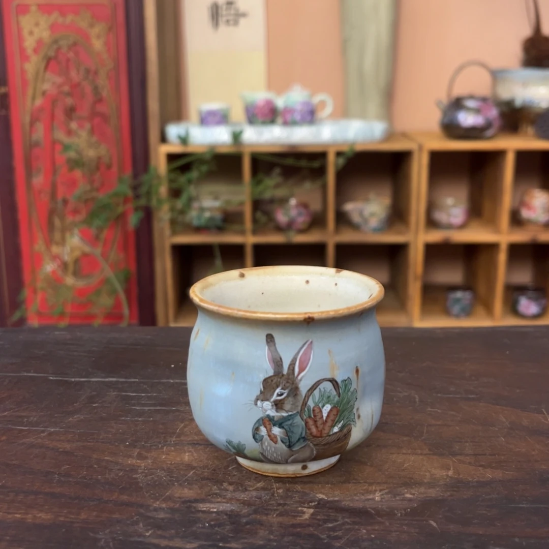 柴烧手工手绘陶瓷