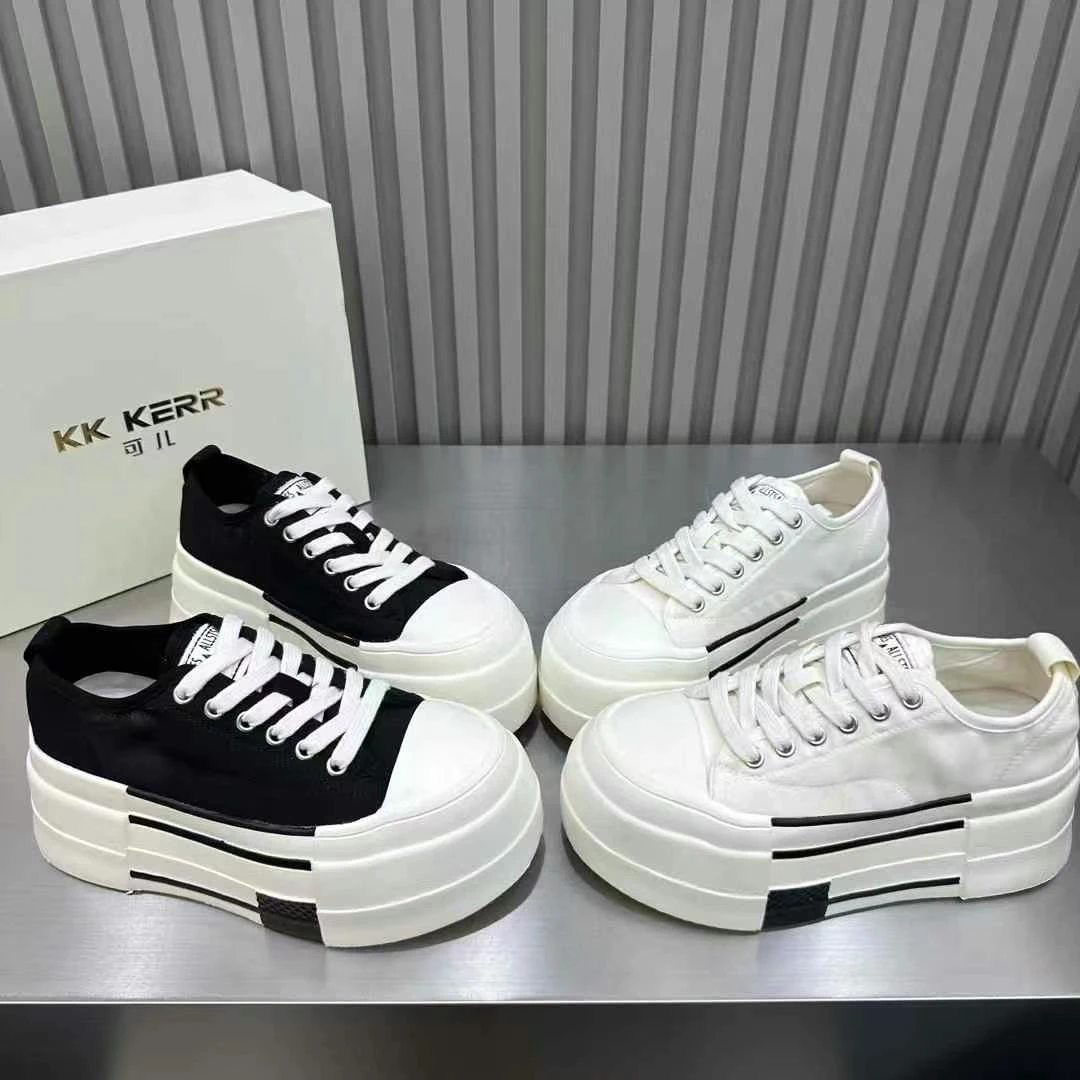 欧洲站增高女鞋小个子2025春季新款米白色厚底松糕欧根纱欧货