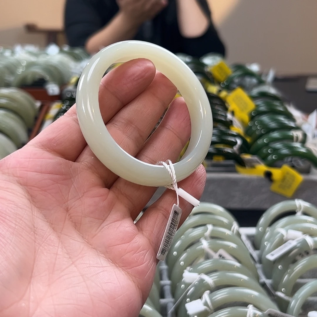 和田玉未镶嵌手镯且末蓝手镯A0021-56