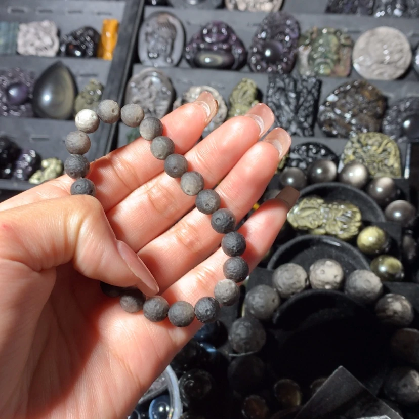 【闪购商品】黑曜岩手串未镶嵌了**楽