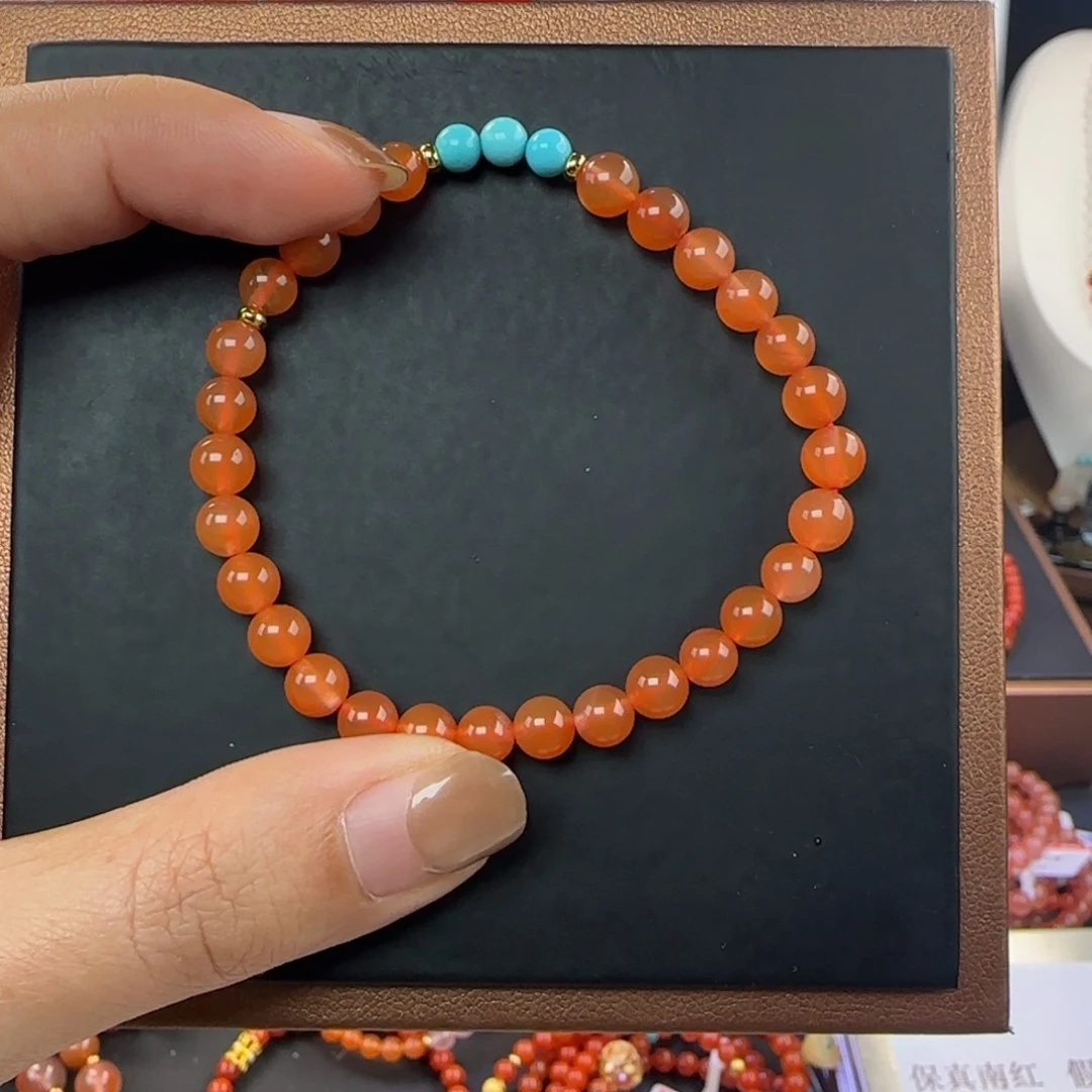 南红玛瑙未镶嵌手链