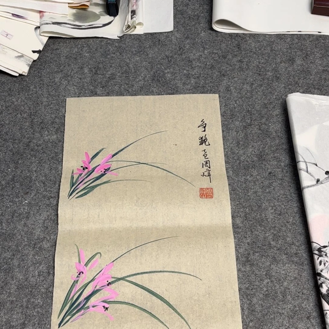 国画12.12纯手绘无边框作品