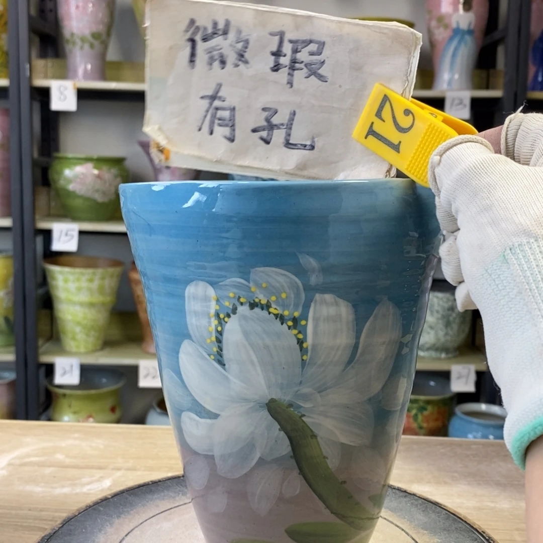 景德镇手工手绘陶瓷花盆