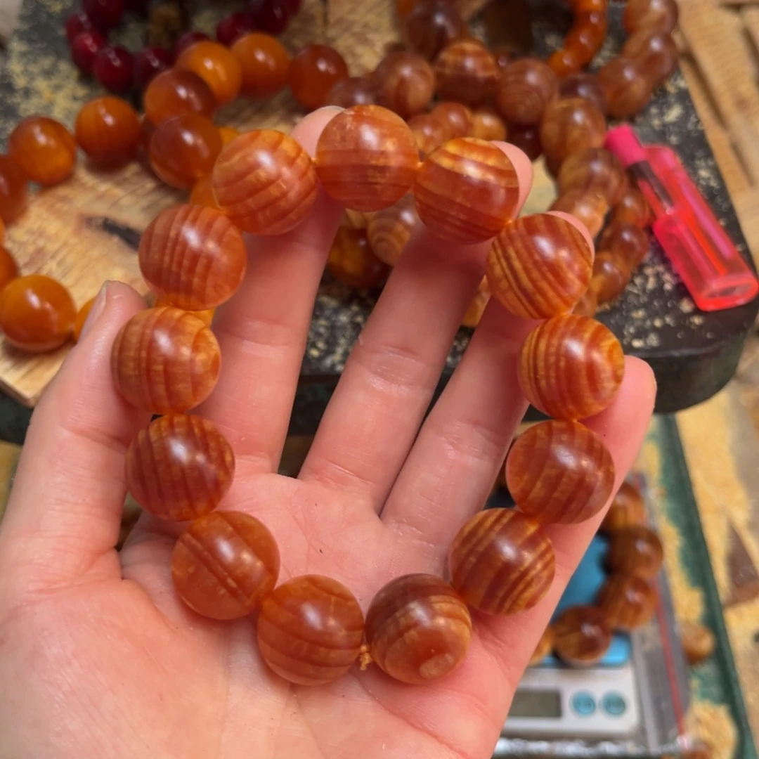 松木（琥珀木）手串/手链1.8满文