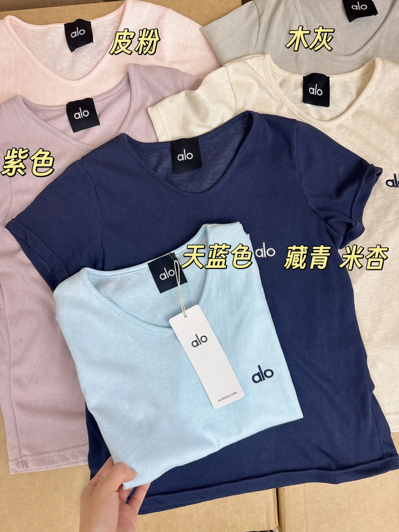 【棉麻短袖】简约时尚V领针织通勤透气T恤圆领纯色半袖百搭时尚