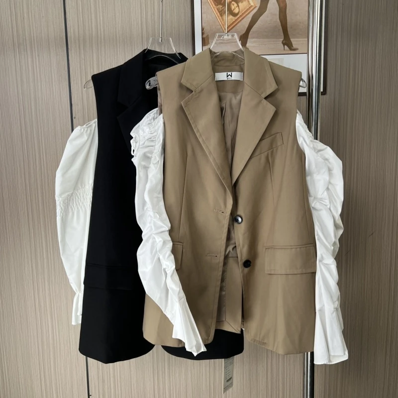 0730品牌钱柜精品女装时尚设计款宽松气质西装外套