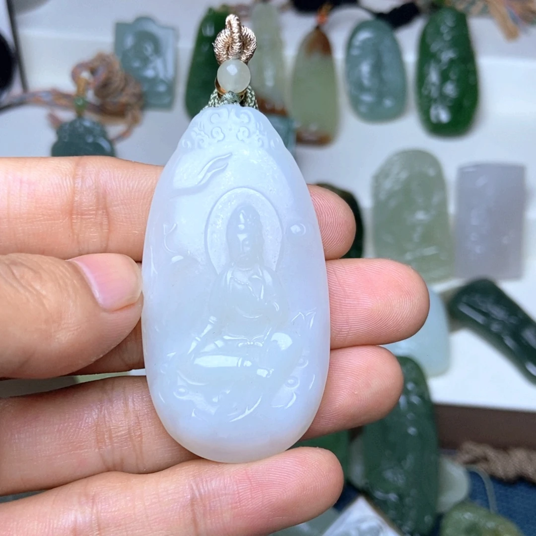 ༺***༻和田玉未镶嵌颈饰