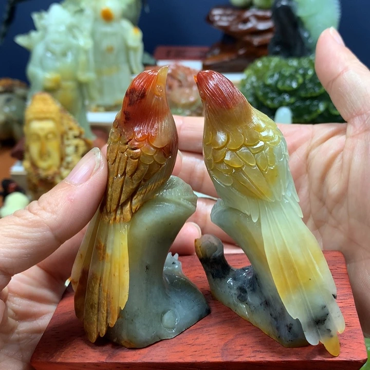 北***利蛇纹石玉未镶嵌手把件