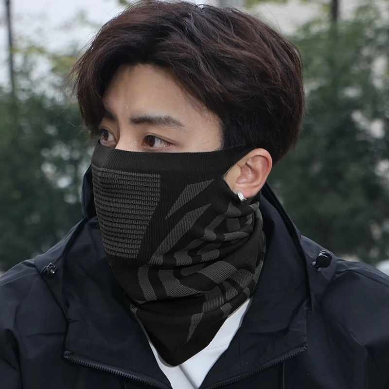 冬季户外骑行面罩自行车摩托车外卖滑雪加厚透气滑雪防寒护颈面罩