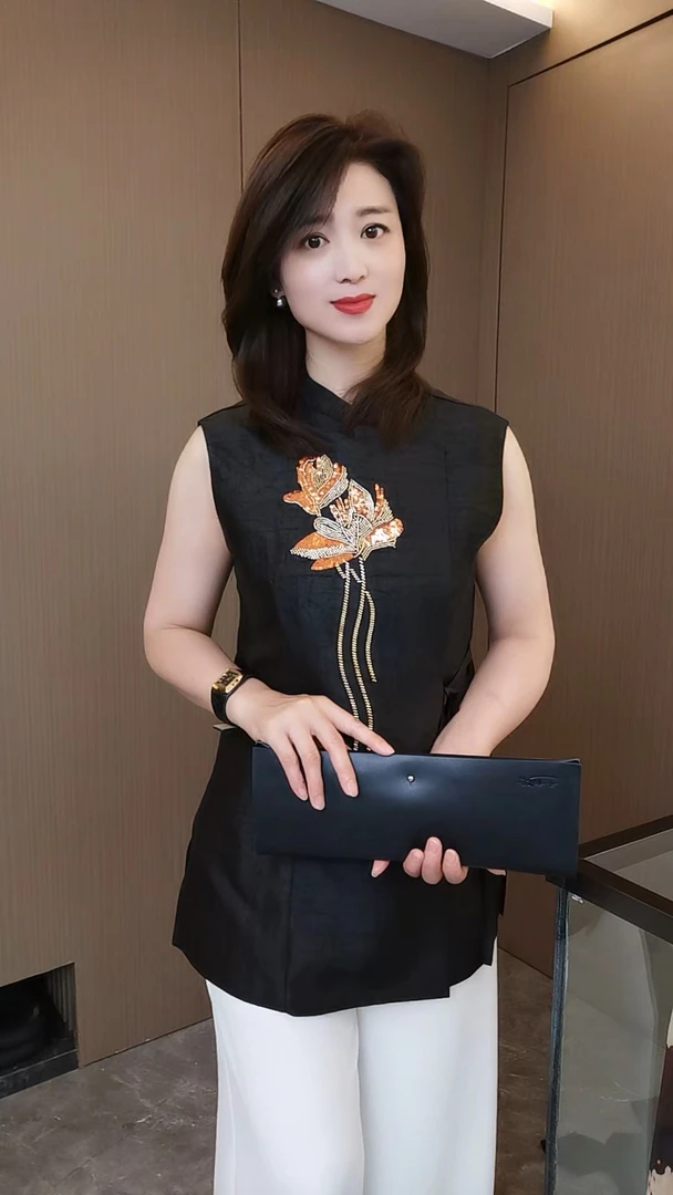 柏澜慧琳-民族风上衣中国风中式复古百搭时尚套装绣花新中式气质