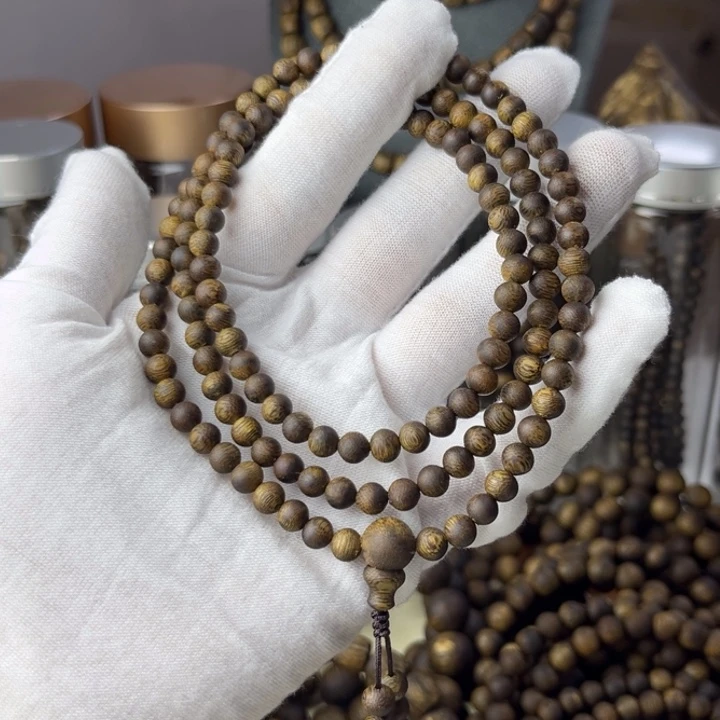 沉香手串乌身圆叶卡5mm多圈新号开播福利价