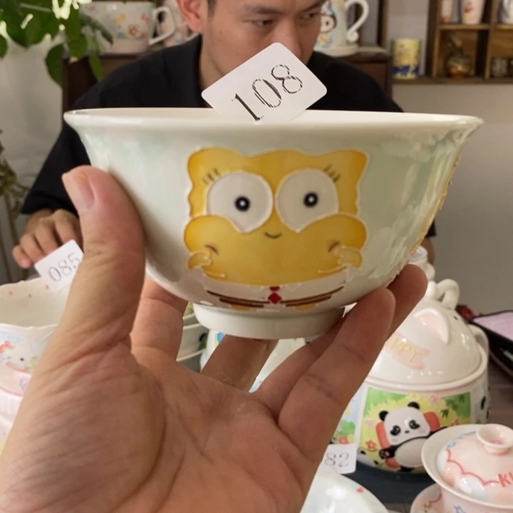 瓷片景德镇釉下彩手绘